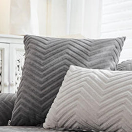  Dark Gray pillow cover — Cozy Herringbone Chenille Non-Slip Couch Cover