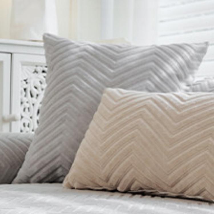  Light Gray pillow cover — Cozy Herringbone Chenille Non-Slip Couch Cover