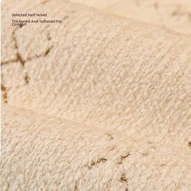 Scalloped Patterned Fleece Non-Slip Couch Cover — fabric, design and styling detail 05