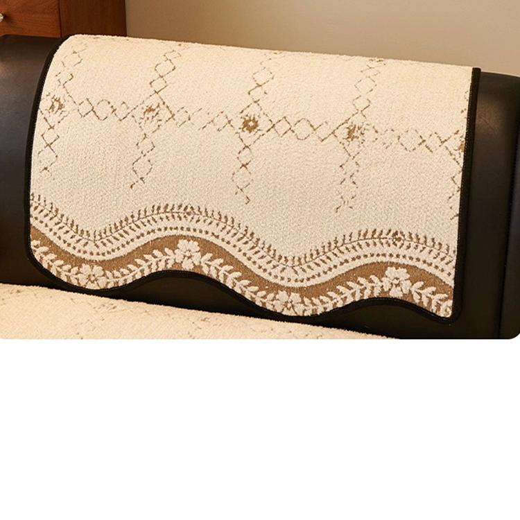 Scalloped Patterned Fleece Non-Slip Couch Cover — fabric, design and styling detail 14-1