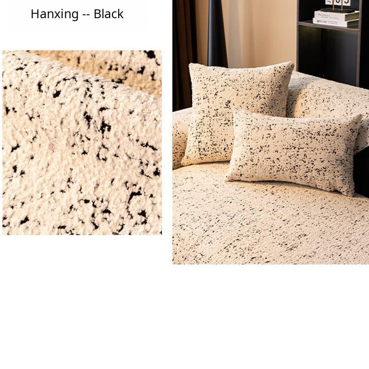 Speckled & Marbled Chenille Non-Slip Couch Cover — fabric, design and styling detail 30
