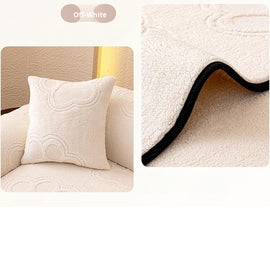 Cozy Paw Print Plush Non-Slip Couch Cover — fabric, design and styling detail 26