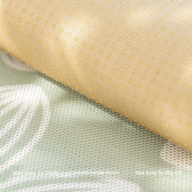 Cooling Floral Ice Silk Couch Cover — fabric, design and styling detail 18