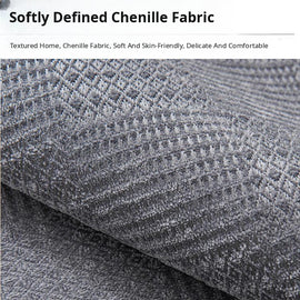 Chenille Non-Slip Recliner Cover with Adjustable Strap — fabric, design and styling detail 05