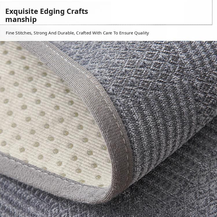 Chenille Non-Slip Recliner Cover with Adjustable Strap — fabric, design and styling detail 06