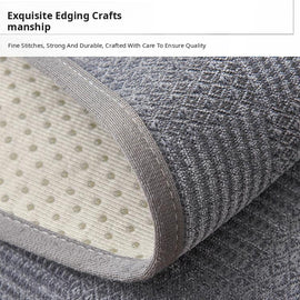 Chenille Non-Slip Recliner Cover with Adjustable Strap — fabric, design and styling detail 06