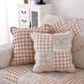 Vintage Patchwork Cotton Quilted Couch Cover — fabric, design and styling detail 018