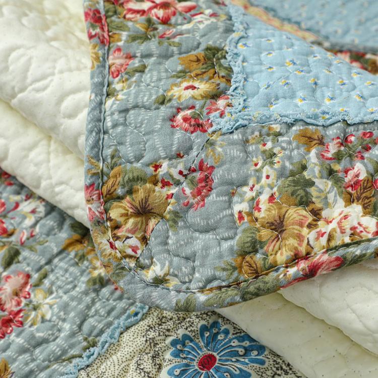 Vintage Patchwork Cotton Quilted Couch Cover — fabric, design and styling detail 035