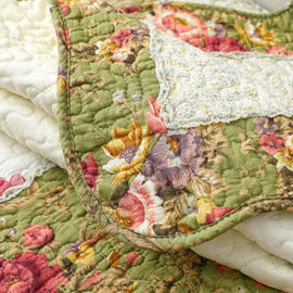 Vintage Patchwork Cotton Quilted Couch Cover — fabric, design and styling detail 040