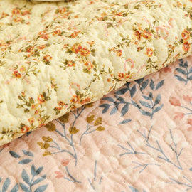 Vintage Patchwork Cotton Quilted Couch Cover — fabric, design and styling detail 111