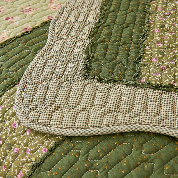Vintage Patchwork Cotton Quilted Couch Cover — fabric, design and styling detail 149