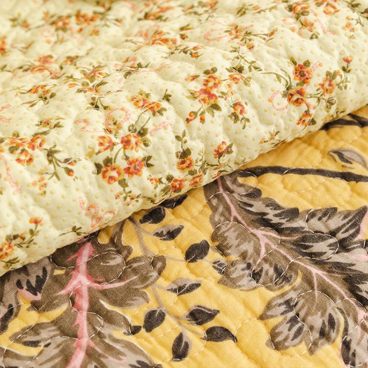 Vintage Patchwork Cotton Quilted Couch Cover — fabric, design and styling detail 159