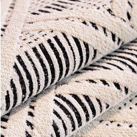 Close-up of the geometric chenille weave — gsft-9055