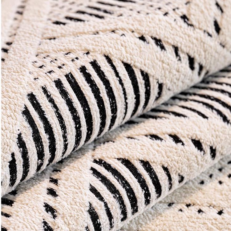 Close-up of the geometric chenille weave — gsft-9055