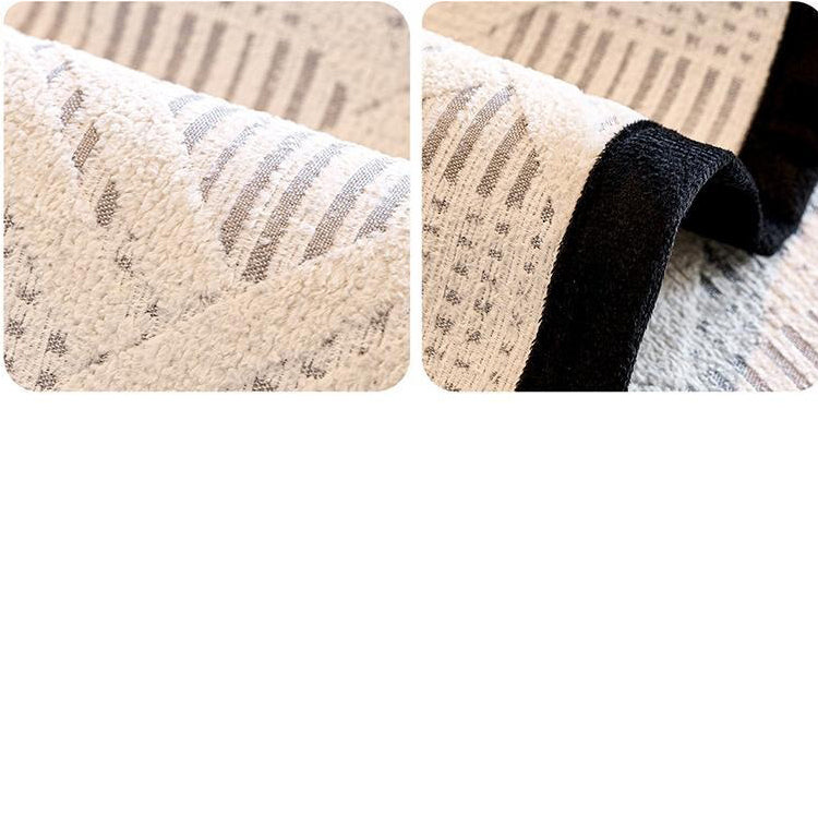 Gray geometric chenille fabric close-up — gsft-9055