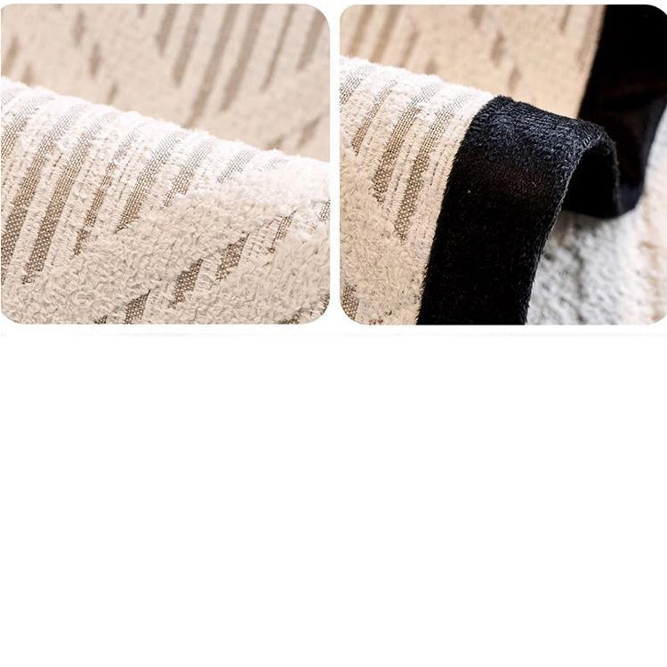Gray geometric weave and finished border — gsft-9055