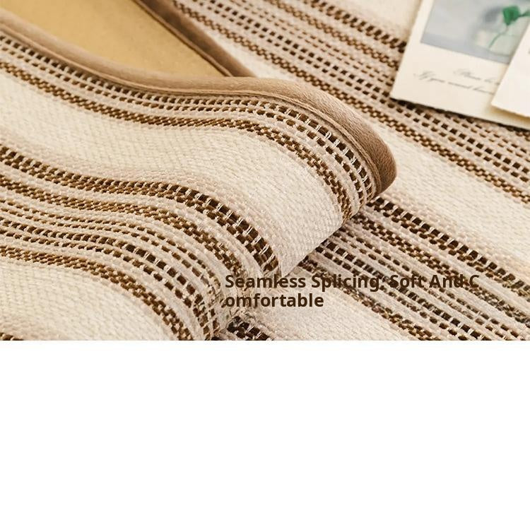 Brown and cream chenille stripe texture — gsft-9056