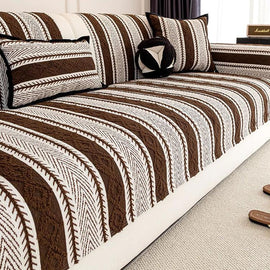 Dark brown herringbone chenille cover — gsft-9059