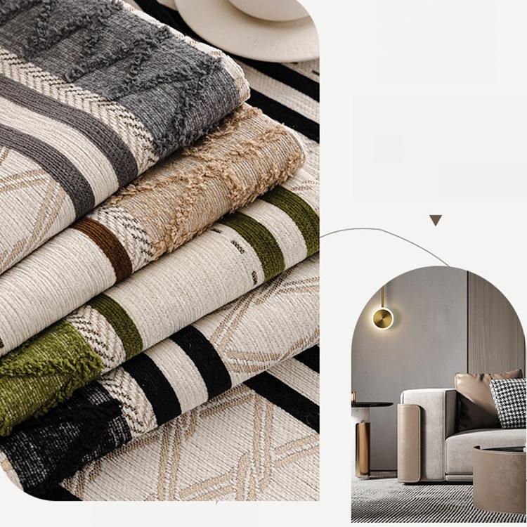 Folded geometric stripe fabrics in four colorways — gsft-9061