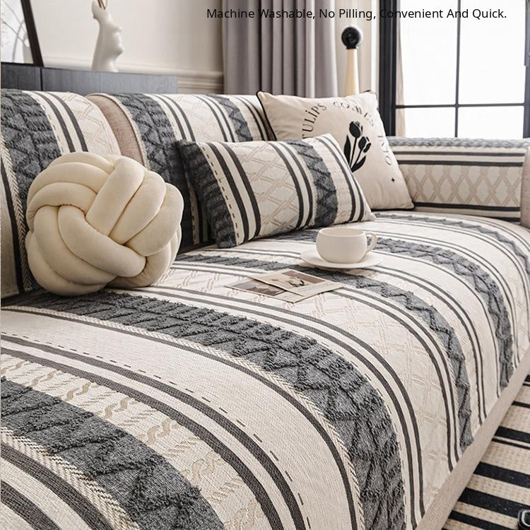 Coordinating geometric stripe backrest and seat covers — gsft-9061