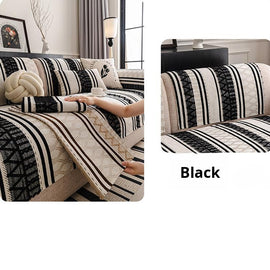 Black geometric cover and pillow styling — gsft-9061