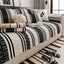 Black Tribal Geometric Stripe Chenille Sofa Cover