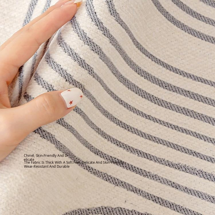 Curved arch lines in chenille fabric — gsft-9062