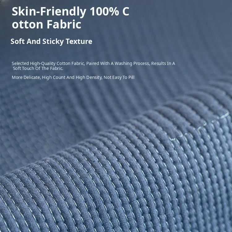 Fine stitched cotton surface close-up — gsft-9065