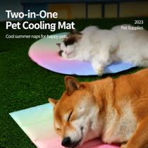 Cats and dogs resting on the two-in-one cooling mat