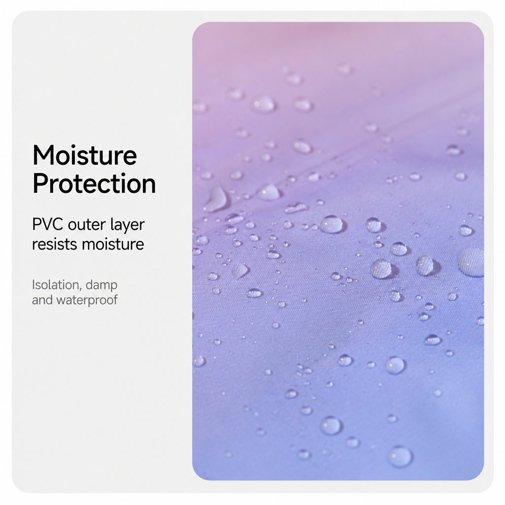 Moisture-resistant PVC outer layer shown in close detail