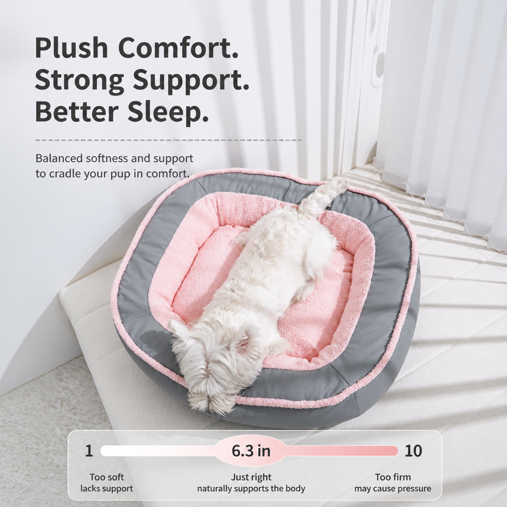 High bolsters give pets a secure place to curl up or rest their head