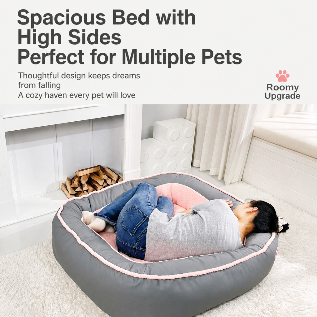 Deep center cushion supports relaxed sleeping positions