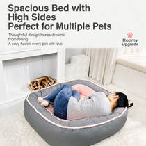 Deep center cushion supports relaxed sleeping positions