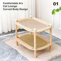 Rounded wood posts and corner caps create a stable furniture-style frame