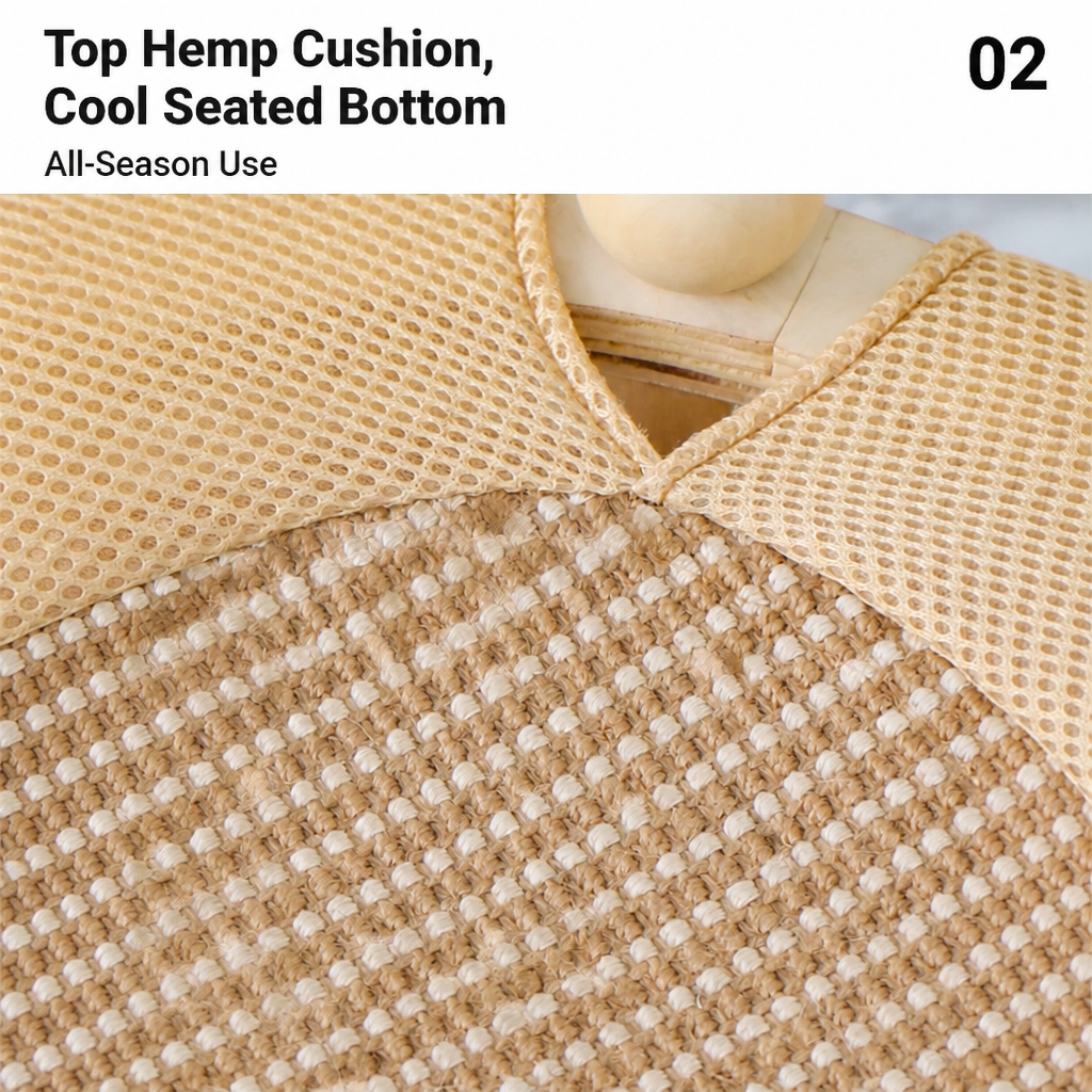 Interchangeable sisal and cooling mat combinations for seasonal comfort