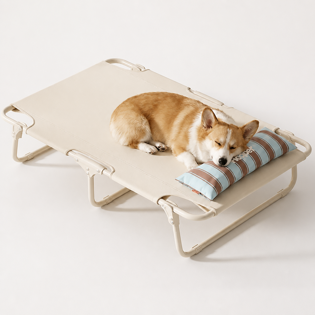 Breathable raised sleeping surface helps pets stay comfortable