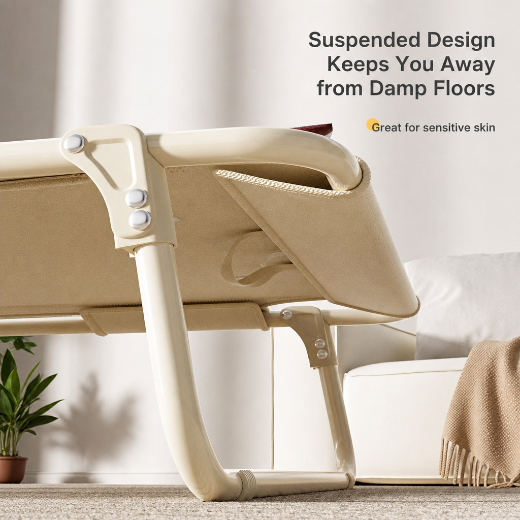 Suspended cot keeps pets away from damp or cold floors