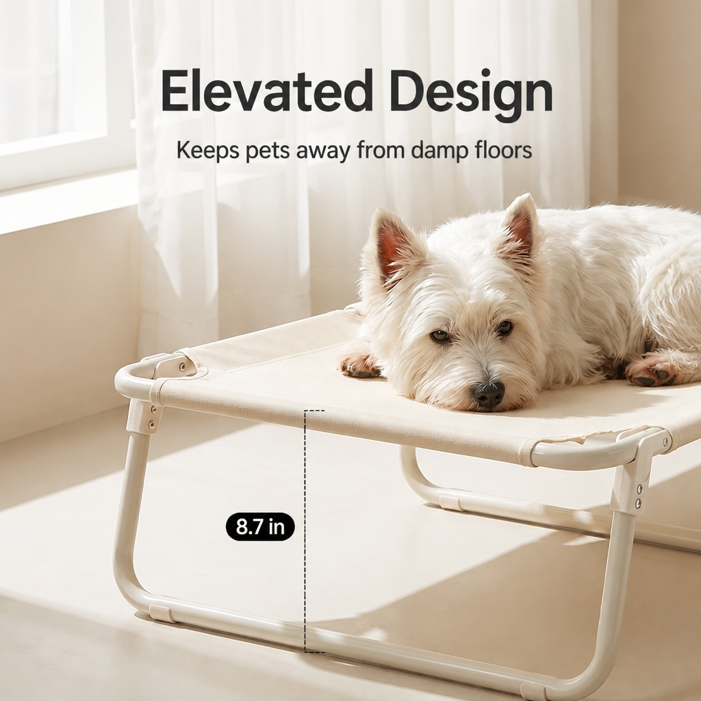 Oxford fabric sleeping surface offers water and wear resistance