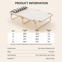 Portable handles make the folding dog cot easier to carry