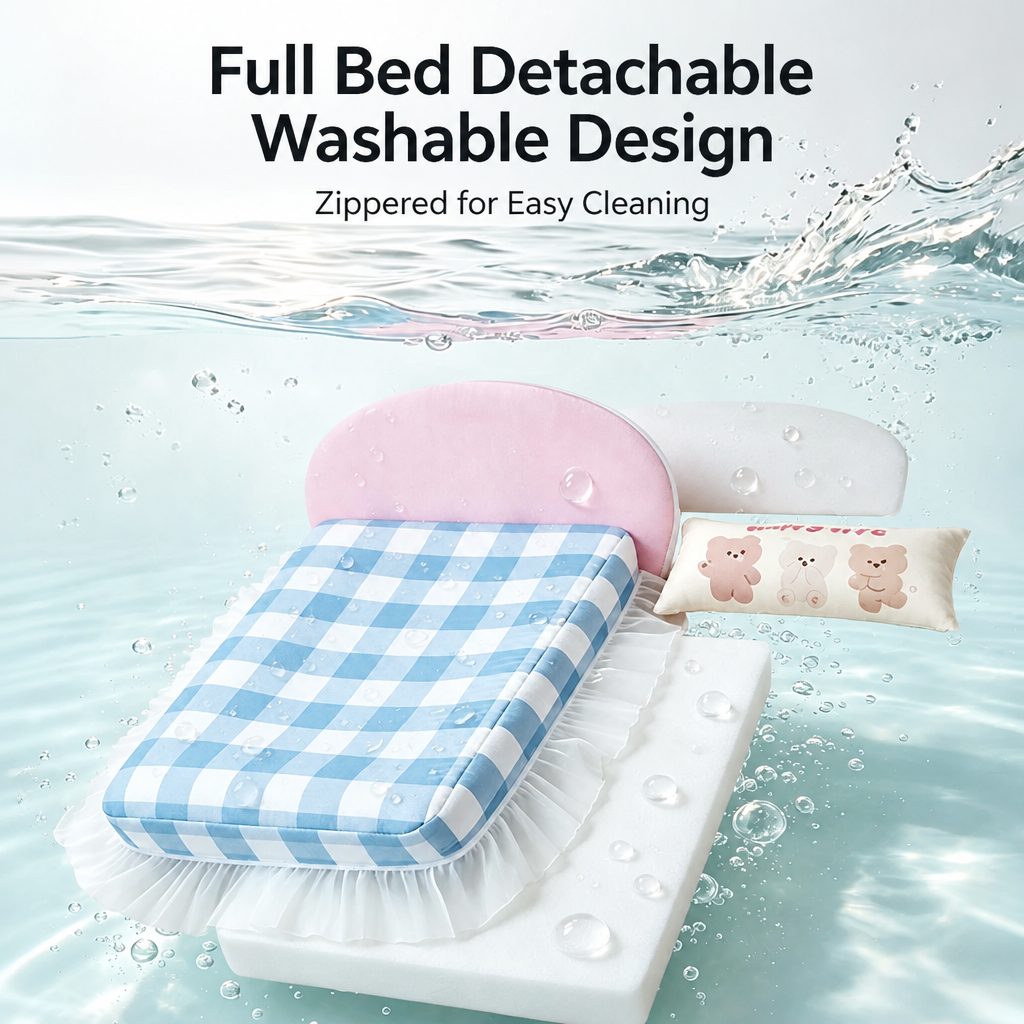 Non-slip backing helps keep the cat bed steady on smooth floors