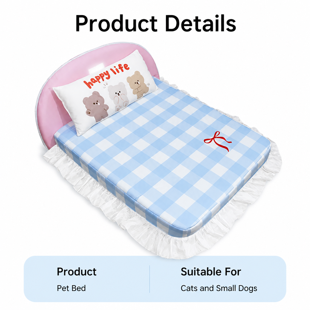 Pet sofa bed product overview for cats and small dogs