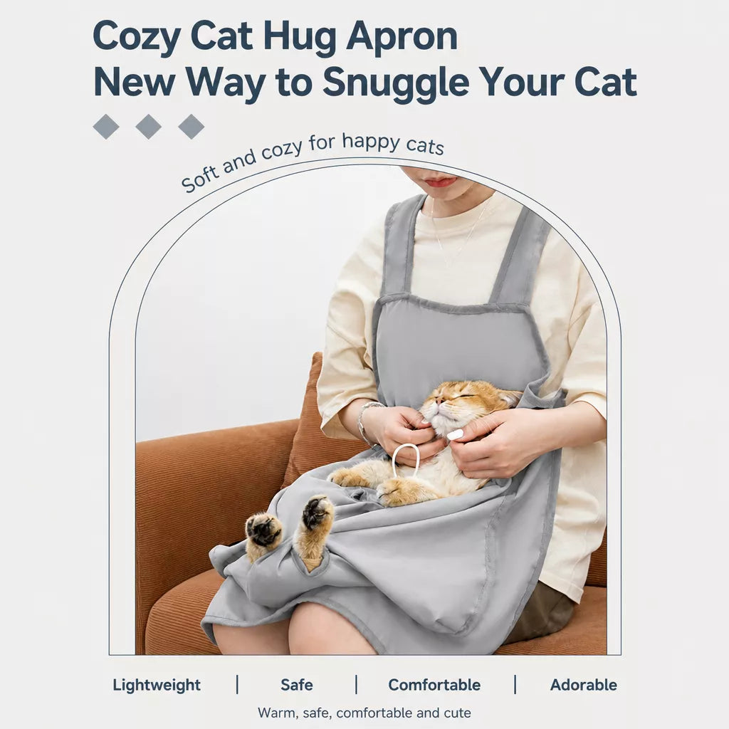 Cat Grooming Restraint Apron for Nail Trimming