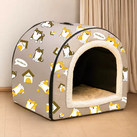 Waterproof Enclosed Dog & Cat Bed with Removable Cover