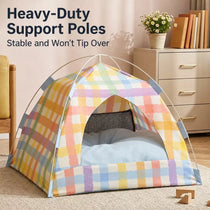 Enclosed Cat Tent Bed with Removable Mat