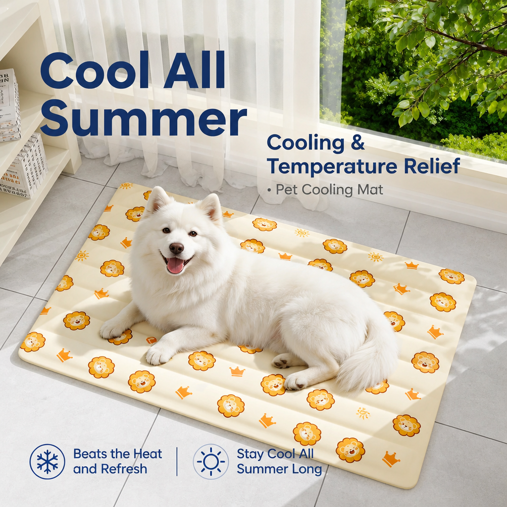 Waterproof Cartoon Pet Cooling Mat for Dogs and Cats Secondary image