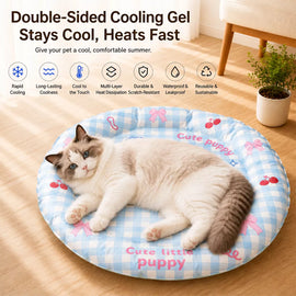 Round Pet Bed for Cats and Dogs