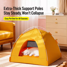Washable Tent-Style Pet Bed for Cats and Small Dogs