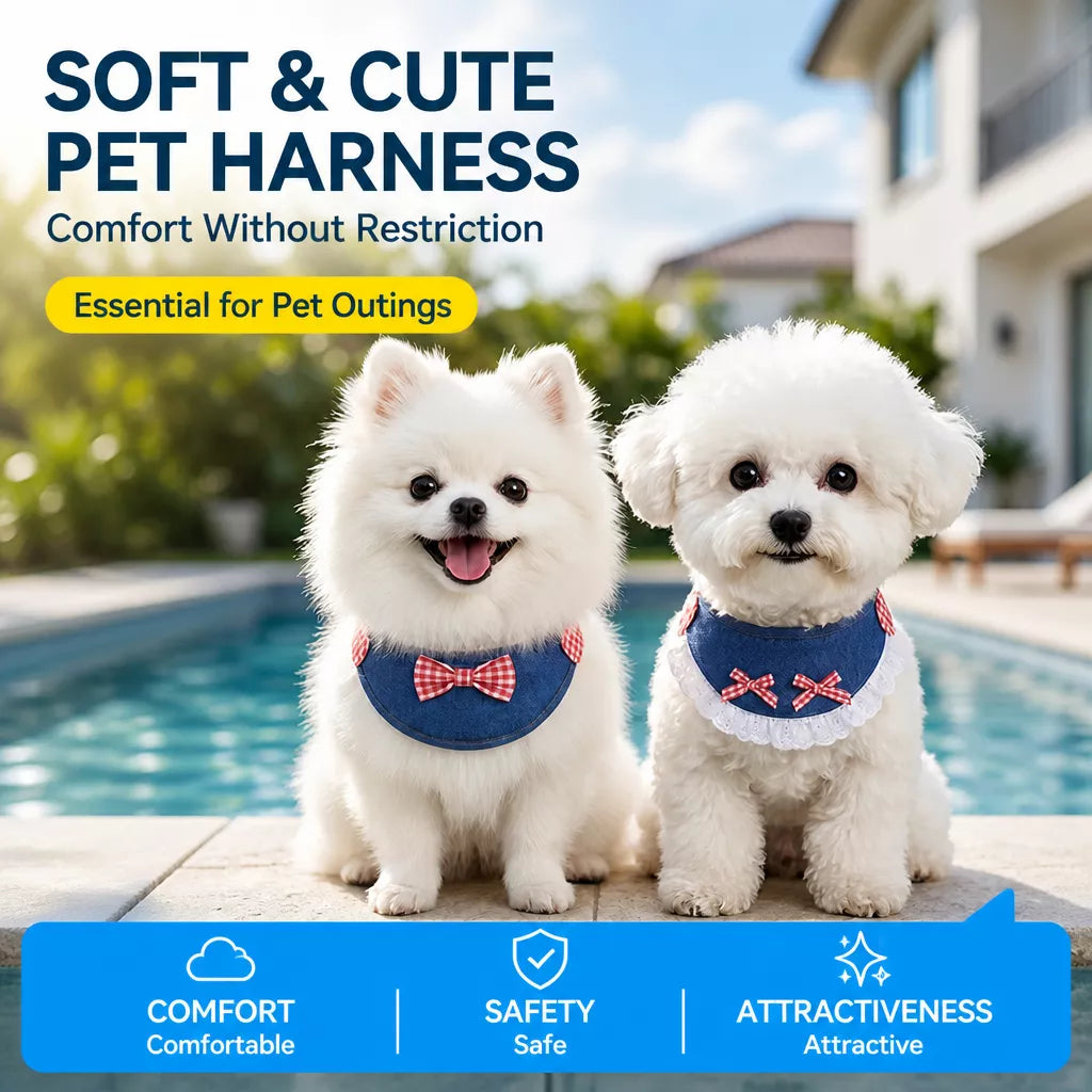 Small and Medium Dog Harness with 4.9 ft Leash
