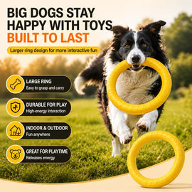 Silicone Ring Fetch and Tug Toy for Dogs
