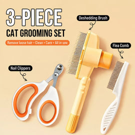 Cat & Dog Grooming Tool Sets with Deshedding Tools